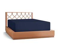 Lenzuolo Fitted Ultra Morbido Extra Profondo Con Cinghie Angolari, King Blu Navy