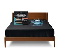 Lenzuolo impermeabile con angoli misura King, coprimaterasso nero 100%, sicuro con prodotti da massaggio a base di olio, acqua e silicone, ipoallergenico, silenzioso, lavabile in lavatrice