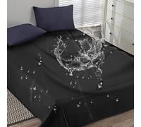 Lenzuolo in PVC, impermeabile, antimacchia, a prova di olio, per massaggi spinta, spa, copriletto protettivo, copriletto, coppia di adulti, per tappezzeria, accessori da sartoria (nero, 130 x 220 cm)