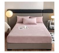 Lenzuolo Invernale Lenzuolo con angoli in flanella, morbido e confortevole, copriletto elastico, coprimaterasso tinta unita, caldo invernale, in velluto Termico Lenzuolo Con Angoli(Color3,150x190x25cm