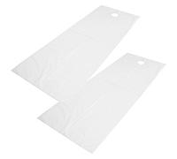 Lenzuolo massaggio riutilizzabile, 2 pezzi, a prova di olio, impermeabile, in poliestere, con foro per il viso, materasso in morbido cotone, per salone di bellezza (bianco)