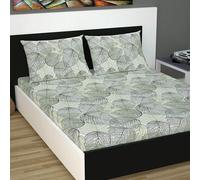 Lenzuolo Matrimoniale 100% Cotone 180 TC Floreale Cotone con 2 Copricuscini -...