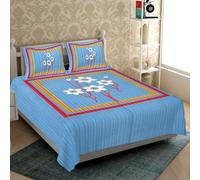 Lenzuolo matrimoniale queen size moderno in cotone floreale fiori indiani con...