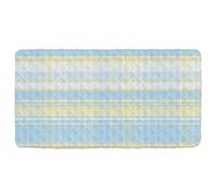 Lenzuolo per lettino ad aria per bambini, giallo e blu, con sale marino e limone, morbido e confortevole, portatile, per bambini, da viaggio, 127 x 63 cm (lenzuolo, letto non incluso)