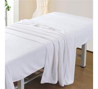 Lenzuolo Per Lettino Da Massaggio Con Foro Per Il Viso, Copriletto Di Ricambio Per Lettino Da Salone Di Bellezza E Spa, Copriletto Imbottito In Cotone Per Lettino(White,Blanket 100 cm x 190 cm)