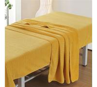 Lenzuolo Per Lettino Da Massaggio Con Foro Per Il Viso, Copriletto Di Ricambio Per Lettino Da Salone Di Bellezza E Spa, Copriletto Imbottito In Cotone Per Lettino(Yellow,Blanket 100 cm x 190 cm)
