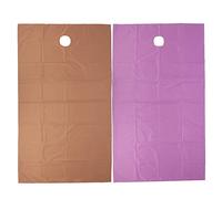 Lenzuolo per lettino salone di bellezza/SPA traspirante con foro per il viso, impermeabile, antimacchia e assorbente, 200x115 cm (Viola + Marrone scuro)