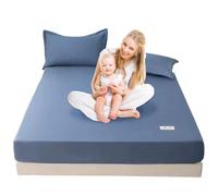 Lenzuolo per materasso, foglio di tasca profondo aderente, 70,87 x 78,74 pollici coprimaterasso senza scivolamento tutto compreso, telo protettivo traspirante per il lavaggio in lavatrice.