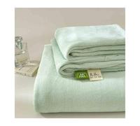 Lenzuolo Piano in Pile Lenzuolo Superiore in Flanella per letto Matrimoniale Singolo e Una Piazza e Mezza King size Super king(Green,240x270cm+48x74cm x2)