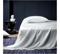 Lenzuolo Piatto di Pura Seta Twin Queen King Size Hotel Luxury 6a Biancheria da Letto in Seta Lenzuolo Piatto Premium Ultra Morbido, Traspirante di Facile Manutenzione, Yellow, 250x250cm