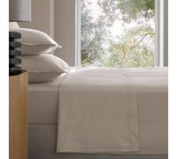 Lenzuolo piatto in percalle di cotone, Veneto Beige 270 x 310 cm