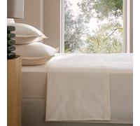 Lenzuolo piatto in percalle di cotone, Veneto Beige 270 x 310 cm