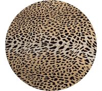 Lenzuolo Rotondo Con Elastico Maculato Diametro 200-210-220-230-240 o federe 100% Cotone (Leopardato, Diametro 230)