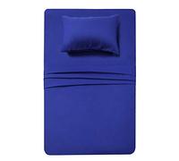 Lenzuolo Set- Luxucy più Morbido in Microfibra Lenzuola Platinum Collection Deep Pocket Rughe e Resistente all' Usura. 4 Pezzo, Microfibra, Royal Blue, Coppia