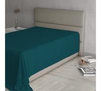 Lenzuolo Sopra MAX COLOR Piazza e Mezza 180x300 cm, 100% Cotone Made in Italy - Lenzuola Letto Piazza e Mezza in Tinta Unita - VERDE PETROLIO