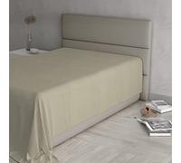 Lenzuolo Sopra MAX COLOR Piazza e Mezza 180x300 cm, 100% Cotone Made in Italy - Lenzuola Letto Piazza e Mezza in Tinta Unita - TORTORA