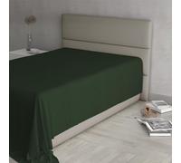 Lenzuolo Sopra MAX COLOR Piazza e Mezza 180x300 cm, 100% Cotone Made in Italy - Lenzuola Letto Piazza e Mezza in Tinta Unita - VERDE OLIVA