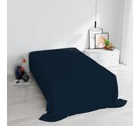 Lenzuolo Sopra MAX COLOR Piazza e Mezza 180x300 cm, 100% Cotone Made in Italy - Lenzuola Letto Piazza e Mezza in Tinta Unita - BLU SCURO