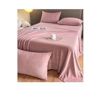 Lenzuolo Sopra Piano in flanella Lenzuolo Piatto in pile, termico, caldo, lussuoso, soffice, super morbido per letto singolo, matrimoniale, king size, super king (Color : Pink, Size : 160x230cm+48x7