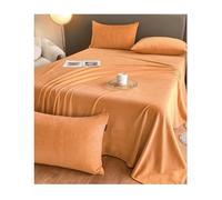 Lenzuolo Sopra Piano in flanella Lenzuolo Piatto in pile, termico, caldo, lussuoso, soffice, super morbido per letto singolo, matrimoniale, king size, super king (Color : Orange, Size : 245x270cm)