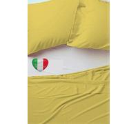Lenzuolo Sopra Teso Senza angoli 100% Cotone Tinta Unita 6 Misure Made in Italy