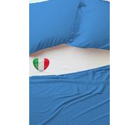 Lenzuolo Sopra Teso Senza angoli 100% Cotone Tinta Unita 6 Misure Made in Italy