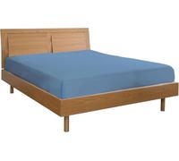Lenzuolo Sotto con Angoli ed Elastici 100% Cotone, Made in Italy, Una piazza e mezza Celeste misure 120x130 cm 190x200 cm + 25 cm