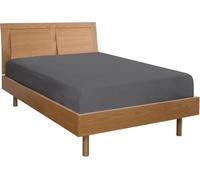 Lenzuolo Sotto con Angoli ed Elastici 100% Cotone, Made in Italy, Una piazza e mezza Grigio scuro misure 120x130 cm 190x200 cm + 25 cm