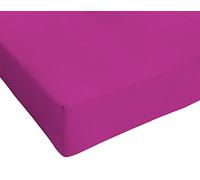 Italian Bed Linen Max Color Lenzuolo sotto Matrimoniale, 100% Cotone, Fucsia, 2 Posti