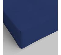 Lenzuolo Sotto Con Angoli Maxi 100x200+H25,30,35 cm Singolo 100% Cotone 25Colori (100x210+ Angolo H30, Blu)