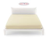 Lenzuolo Sotto Kiro Oro Singolo Matrimoniale Angoli Maxi Tinta Unita 100% Cotone