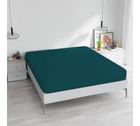Lenzuolo Sotto MAX COLOR con Angoli Elasticizzati da 25 cm Letto Matrimoniale 170x200 cm, 100% Cotone Made in Italy - Tinta Unita PETROLIO