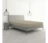 Lenzuolo Sotto MAX COLOR con Angoli Elasticizzati da 25 cm Letto Matrimoniale 170x200 cm, 100% Cotone Made in Italy - Tinta Unita TORTORA
