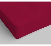 Lenzuolo Sotto MAX COLOR con Angoli Elasticizzati da 25 cm Letto Matrimoniale 170x200 cm, 100% Cotone Made in Italy - Tinta Unita BORDEAUX