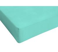 Lenzuolo Sotto MAX COLOR con Angoli Elasticizzati da 25 cm Letto Matrimoniale 170x200 cm, 100% Cotone Made in Italy - Tinta Unita VERDE ACQUA