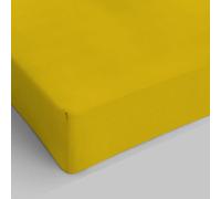 Lenzuolo Sotto MAX COLOR con Angoli Elasticizzati da 25 cm Letto Matrimoniale Maxi 180x200 cm, 100% Cotone Made in Italy - Tinta Unita SENAPE