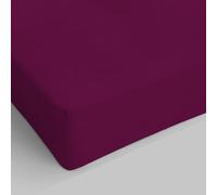 Lenzuolo Sotto MAX COLOR con Angoli Elasticizzati da 25 cm Letto Piazza e Mezza 120x200 cm, 100% Cotone Made in Italy - Tinta Unita PRUGNA