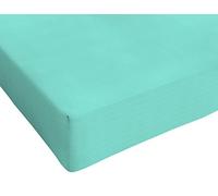 Lenzuolo Sotto MAX COLOR con Angoli Elasticizzati da 25 cm Letto Piazza e Mezza 120x200 cm, 100% Cotone Made in Italy - Tinta Unita VERDE ACQUA
