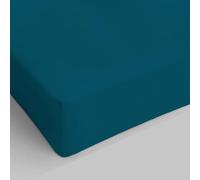 Lenzuolo Sotto MAX COLOR con Angoli Elasticizzati da 25 cm Letto Piazza e Mezza Francese 140x200 cm, 100% Cotone Made in Italy - Tinta Unita PETROLIO