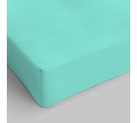 Lenzuolo Sotto MAX COLOR con Angoli Elasticizzati da 25 cm Letto Piazza e Mezza Francese 140x200 cm, 100% Cotone Made in Italy - Tinta Unita VERDE ACQUA