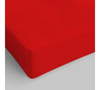 Lenzuolo Sotto MAX COLOR con Angoli Elasticizzati da 25 cm Letto Singolo 90x200 cm, 100% Cotone Made in Italy - Tinta Unita ROSSO