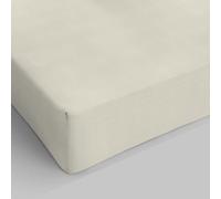 Lenzuolo Sotto MAX COLOR con Angoli Elasticizzati da 25 cm Letto Singolo 90x200 cm, 100% Cotone Made in Italy - Tinta Unita PANNA