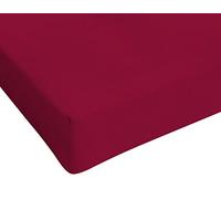 Lenzuolo Sotto MAX COLOR con Angoli Elasticizzati da 25 cm Letto Singolo 90x200 cm, 100% Cotone Made in Italy - Tinta Unita BORDEAUX