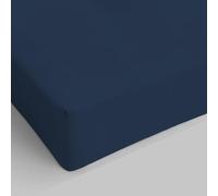 Lenzuolo Sotto MAX COLOR con Angoli Elasticizzati da 25 cm Letto Singolo 90x200 cm, 100% Cotone Made in Italy - Tinta Unita BLU SCURO