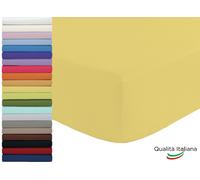 Lenzuolo Sotto Singolo con Angoli Elastici in cotone cm 90x200 h 25 Vari Colori