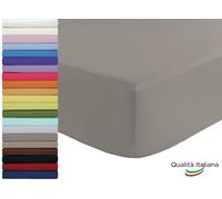 Lenzuolo Sotto Singolo con Angoli Elastici in cotone cm 90x200 h 25 Vari Colori