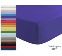 Lenzuolo Sotto Singolo con Angoli Elastici in cotone cm 90x200 h 25 Vari Colori