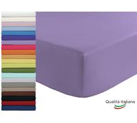 Lenzuolo Sotto Singolo con Angoli Elastici in cotone cm 90x200 h 25 Vari Colori