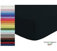 Lenzuolo Sotto Singolo con Angoli Elastici in cotone cm 90x200 h 25 Vari Colori
