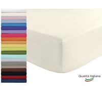 Lenzuolo Sotto Singolo con Angoli Elastici in cotone cm 90x200 h 25 Vari Colori